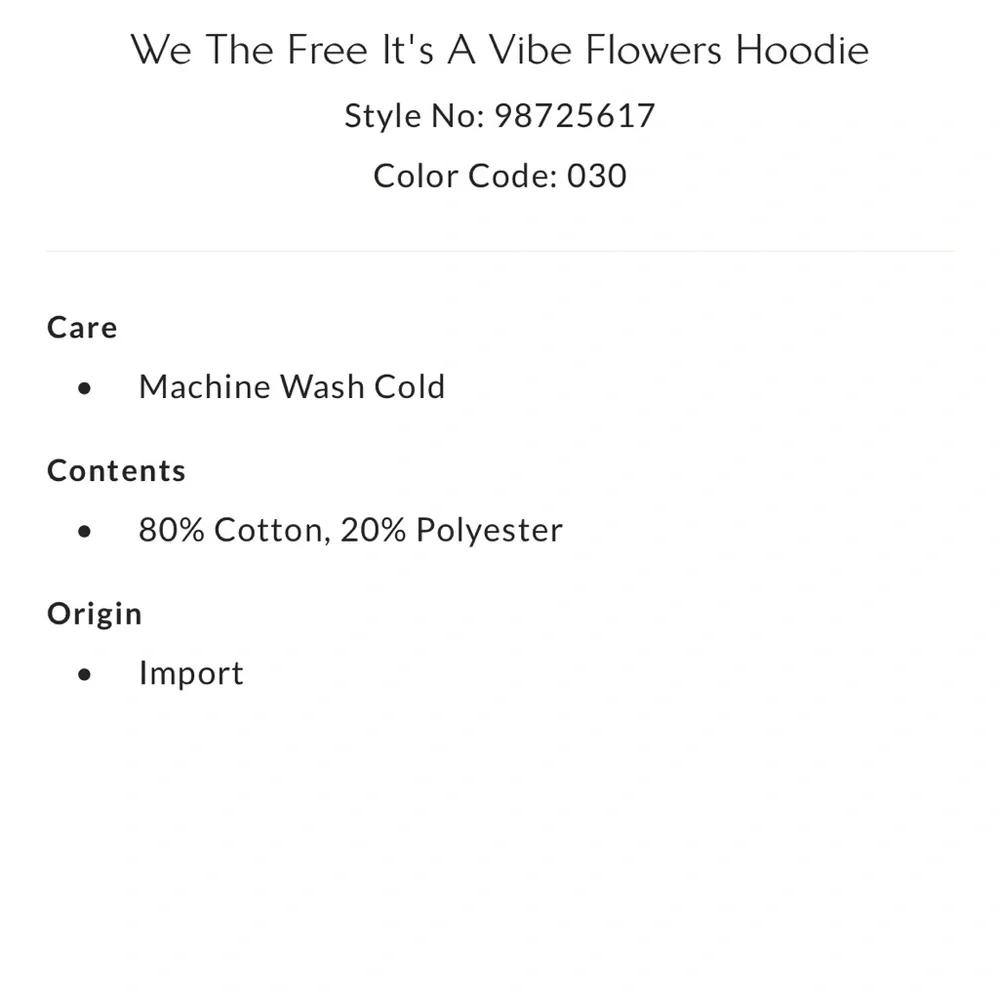 Free People It’s a Vibe Flowers Hoodie, XS - Picture 8 of 8